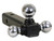 Tri-Ball Hitch Tubular Shank With Chrome Balls