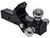 Tri-Ball Hitch with Pintle Hook and Chrome Towing Balls - 2-1/2 Inch Receiver