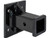 Black Receiver Tube 2 Inch I.D. x 6 Inch Long Welded To 1/2 Inch Mounting Plate