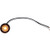 .75 Inch Round Marker Clearance Lights - 1 Amber LED with Clear Lens with Stripped Leads
