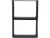 Black Powder Coated 2-Rung Cable Type Truck Step - 24 x 17.5 x 1.38 Inch Deep