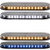 Class 1 Low Profile Oval LED Mini Light Bar - Amber/Blue