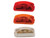 2.5 Inch Red Surface Mount/Marker Clearance Light Kit With 3 LEDs (PL-10 Connection, Includes Bracket and Plug)