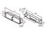 3.75 Inch Red Rectangular Marker/Clearance Light With 2 LED