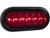 6 Inch Red Oval Stop/Turn/Tail Light With 6 LEDs Kit - Includes Grommet and Plug
