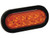 6 Inch Amber Oval Turn Signal Light Kit with 10 LEDs (PL-3 Connection, Includes Grommet and Plug)