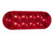 6 Inch Red Oval Stop/Turn/Tail Light With 10 LEDs (AMP-Style Connection) - Bulk