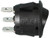On/Off/On Mini Round Rocker Switch Black