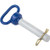 Blue Poly-Coated Handle on Steel Hitch Pin - 1 x 4-1/2 Inch Usable Length