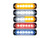 Thin 4.5 Inch Amber/Clear Horizontal LED Strobe Light