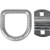 1/2 Inch Forged D-Ring With 2-Hole Mounting Bracket - White Zinc Plated
