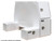85x55x48 Inch White Steel L-Pack Backpack Truck Box - 16.35 Inch Offset