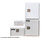 85x55x48 Inch White Steel L-Pack Backpack Truck Box - 16.35 Inch Offset