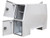 58x24x92 Inch White Steel Backpack Truck Tool Box - 8.5 Inch Offset Floor