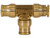 Brass DOT Push-In Union Tee 1/4 Inch Tube O.D.