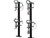 2 Position Channel-Style Lockable Trimmer Rack for Open Landscape Trailers
