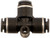 Brass/Poly DOT Push-In Union Tee 3/8 Inch Tube O.D.