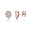 Pear Diamond Cluster Stud Earrings