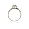 Round Diamond Engagement Ring with Cushion Halo