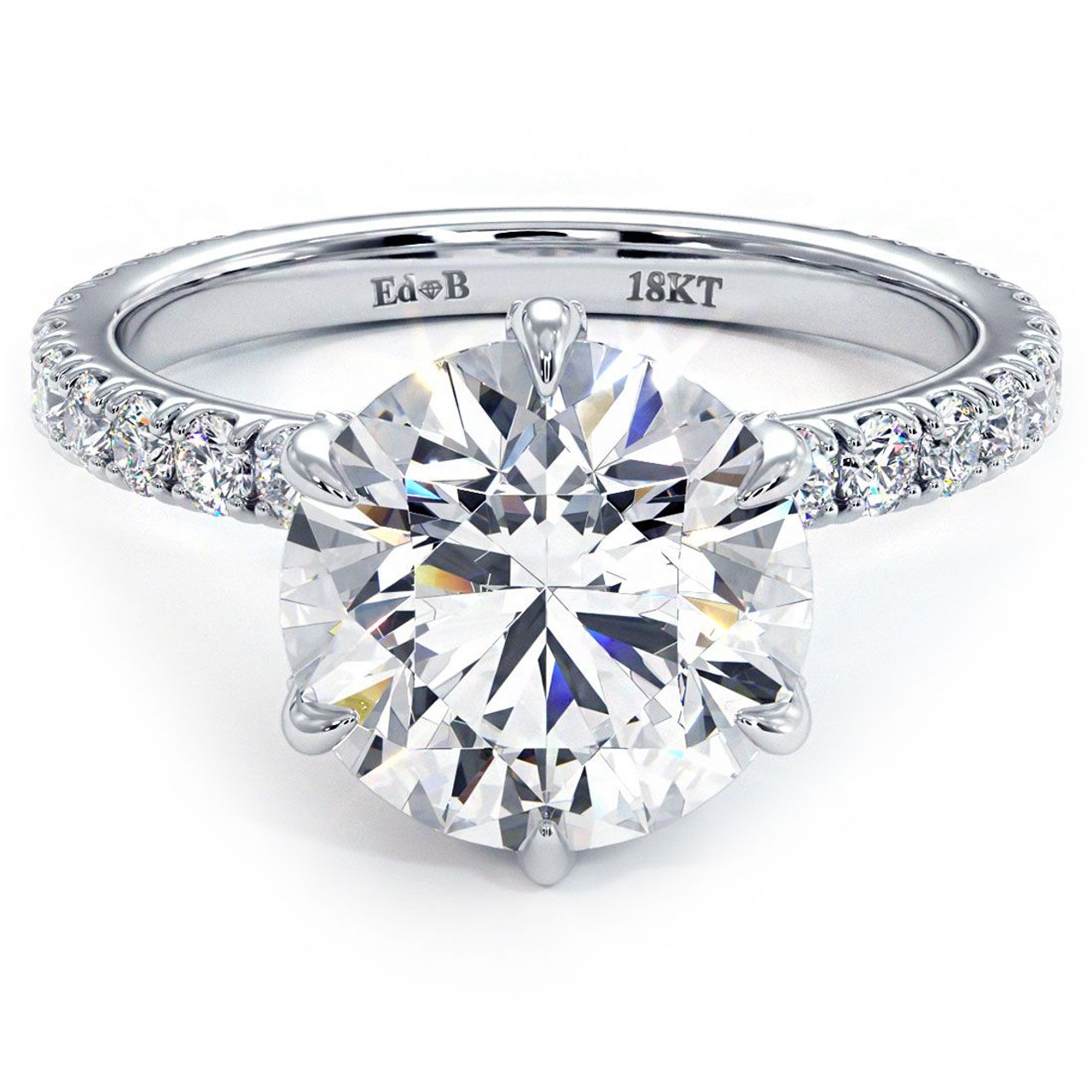 Classic 6 Prong Solitaire Engagement Ring Setting