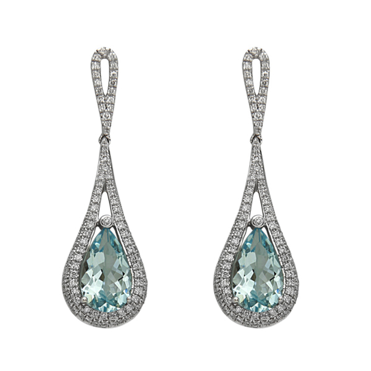 Tiffany & Co. Soleste Aquamarine Diamond Earrings