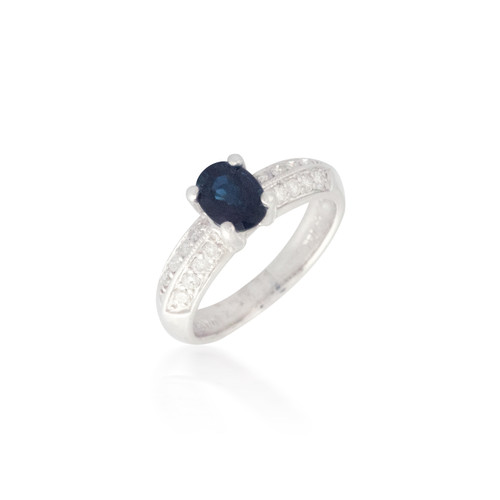 Oval Sapphire and Diamond Ring 2