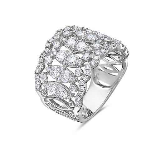 Bassali Wide Band Diamond Ring