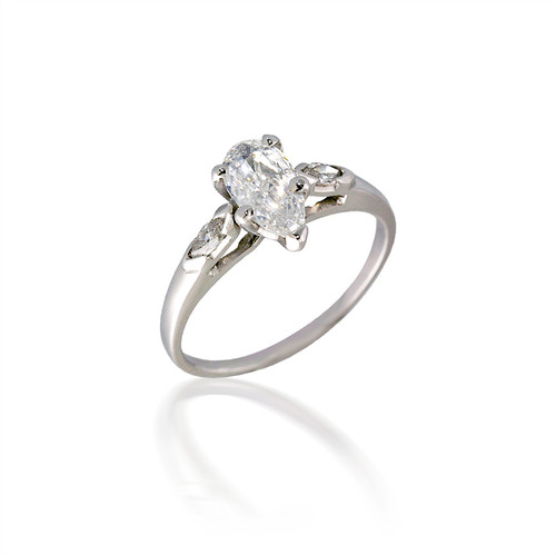 Three Stone Pear and Marquise Diamond Engagement Ring
