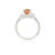 Three Stone Orange Topaz and Diamond Ring