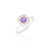 Amethyst Ring with Double Diamond Halo