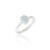 Oval Aquamarine and Diamond Halo Ring