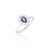 Oval Sapphire with Diamond Halo Ring