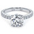 Round Center Micro Prong Set Diamond Engagement Ring Setting