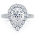 Pear Shape Halo, Beaded Prong, Diamond Engagement Ring Setting