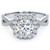 Cushion Halo With Round Center Infinity Twist Diamond Engagement Ring Setting