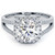 Cushion Halo With Round Center Diamond Split Shank French Cut Diamond Engagement Ring Setting