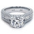 Round Center, Micropave Split Shank High Cathedral Diamond Engagement Ring Setting
