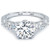 Round Center Micropave Graduated U Prong Diamond Engagement Ring Setting
