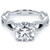 Round Center Petite Micropave Infinity Twist Diamond Engagement Ring Setting