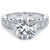 Round Center Micropave Halo Set Shank Diamond Engagement Ring Setting