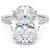 Oval Cut Petite Micropave Diamond Engagement Ring Setting