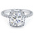 Cushion Halo With Round Center High Set Diamond Engagement Ring Setting