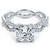 Cushion Cut Infinity Twist Micropave Diamond Engagement Ring Setting