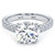 Round Center Micro Prong Set Cathedral Diamond Engagement Ring Setting