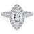 Marquise Shape Halo, Micropave Diamond Engagement Ring Setting