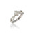 White Gold Cardinal Bypass Engagement Ring with Twisted Shank