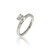 Solitaire Engagement Ring with Beaded Diamond Band