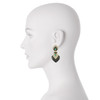 Ciner Black Emerald Crystal Drop Earrings