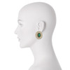 Ciner Elizabeth Emerald Oval Crystal Earrings