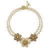Miriam Haskell Two Strand Flower Necklace